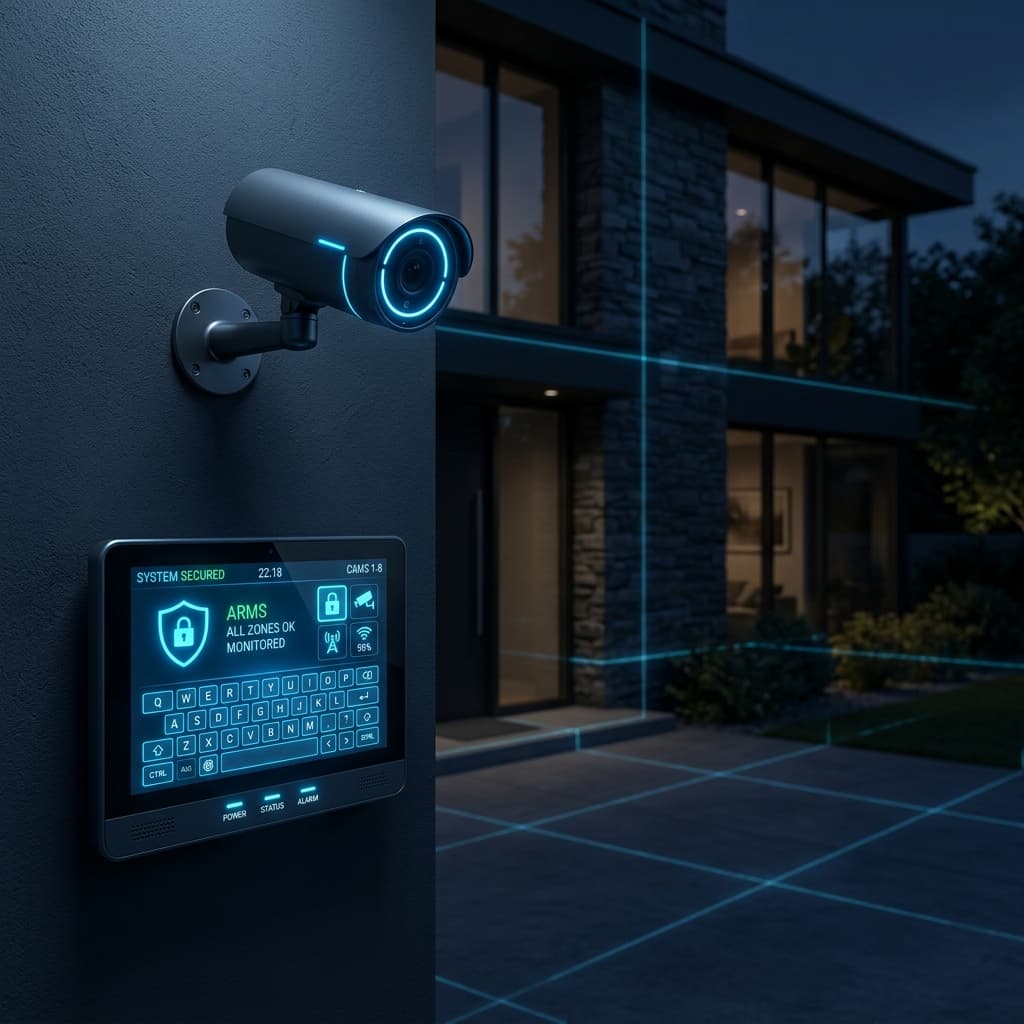 Certified security technician professionally configuring enterprise alarm panels in Cape Town