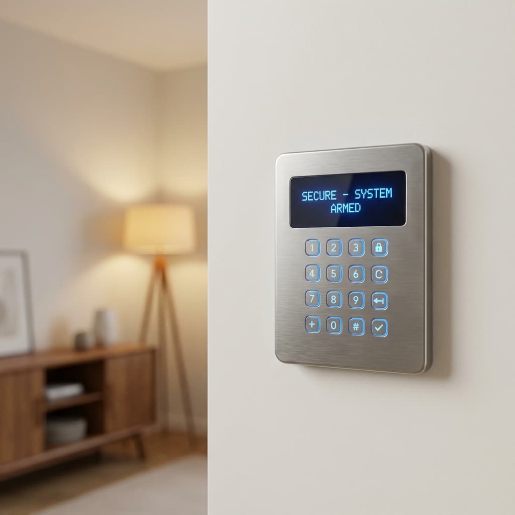 Professional AJAX wireless alarm system installation in a modern home in Cape Town