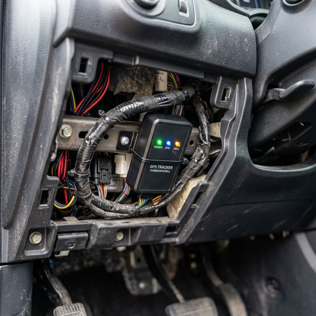 GPS vehicle tracking system interface showing fleet monitoring dashboard