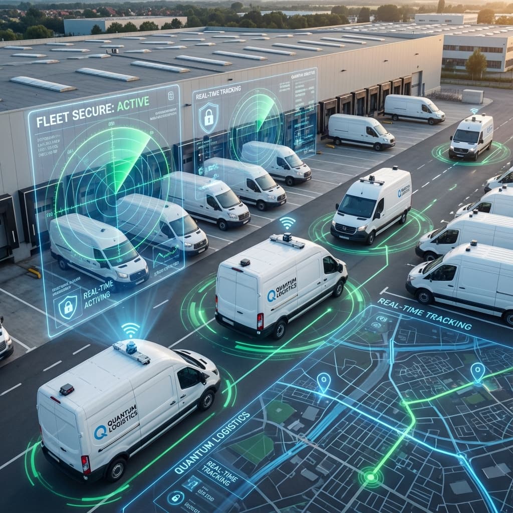 GPS vehicle tracking system interface showing fleet monitoring dashboard