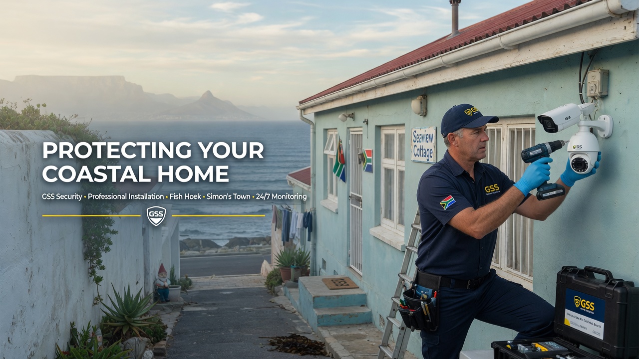 Simon's Town home with stainless steel weather resistant gate motor and access control