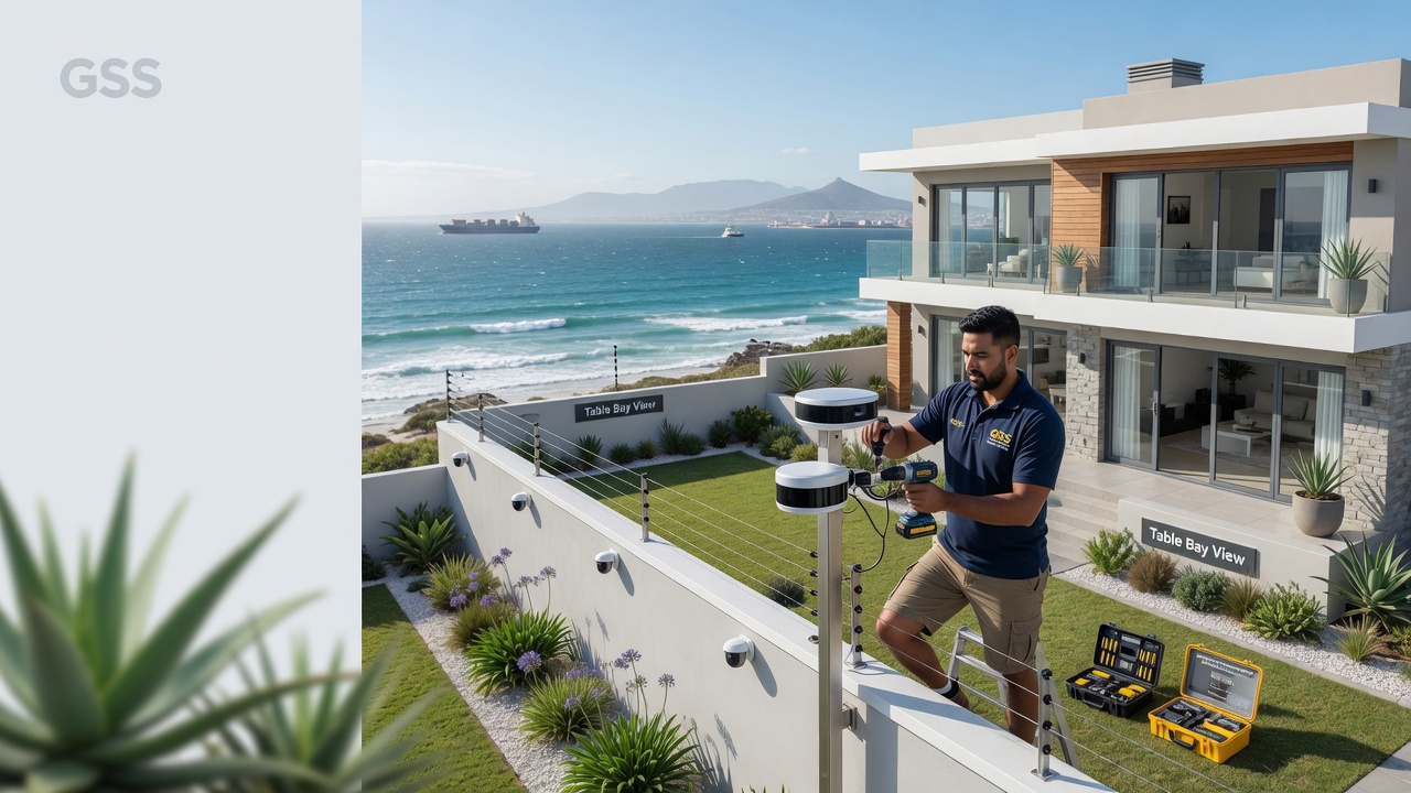 Table View home with robust fencing and wind-resistant gate automation