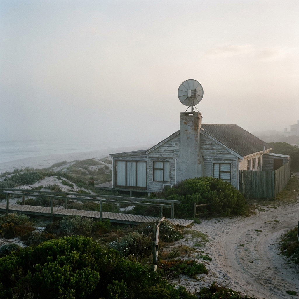 Melkbosstrand coastal home with wireless security link and salt-resistant hardware