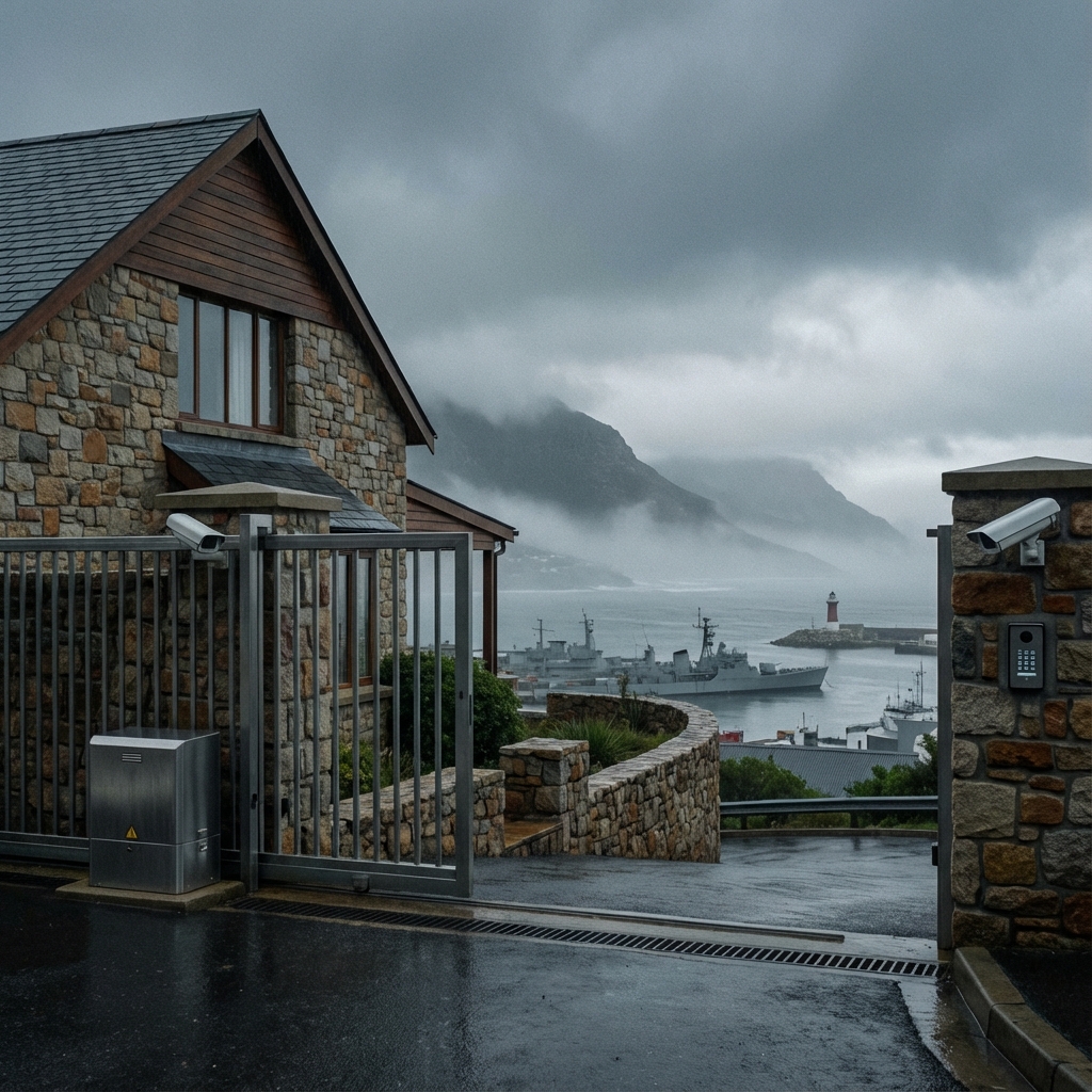 Simon's Town home with stainless steel weather resistant gate motor and access control